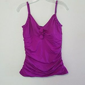 Kenneth Cole Tankini and skirted bottom. Slimming!